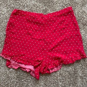 Gently worn Forever 21 Plus size high waist ruffle polka dot shorts in size 2X